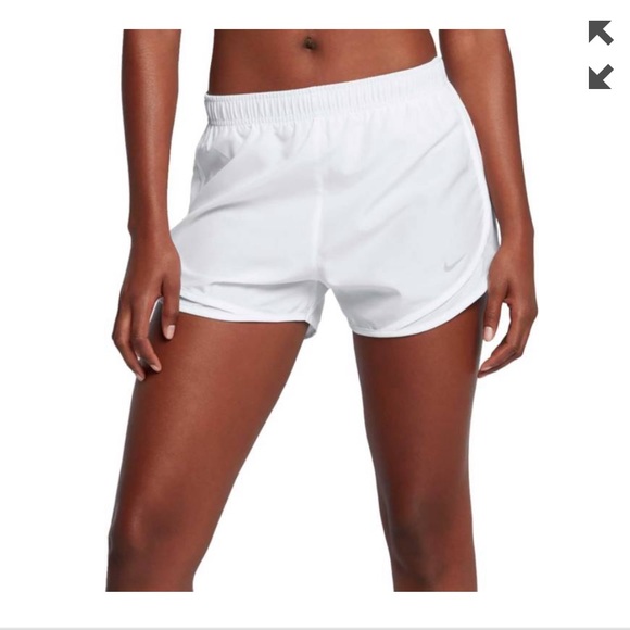 white nike athletic shorts